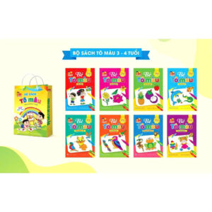 Combo 8 cuốn tô màu cho bé từ 3-4 tuổi