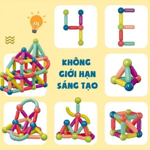 Xếp hình nam châm 64pcs
