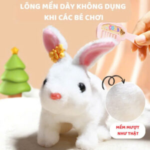 Đồ chơi balo thú cưng thỏ kèm sticker